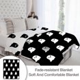 thumbnail image 3 of YAOMOBB Flannel Blanket Double sided Cartoon Ghost Flannel Blanket Machine Washable Sofa Bed Throw, 3 of 7