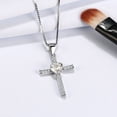 thumbnail image 2 of Cross Heart Pendant Necklace for Women Sterling Silver Cz Ginger Lyne Collection, 2 of 6