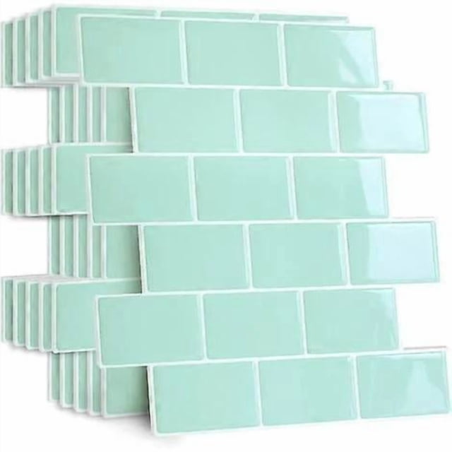 Thicker Adhesive Splashback for Kitchen Bathroom, Fake Adhesive Wall Tiles Black Adhesive Kitchen Splashback, Waterproof PVC Adhesive Wall Tile