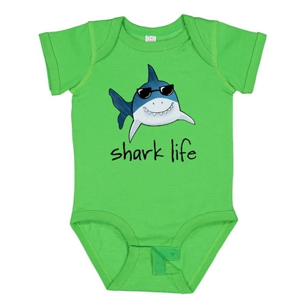 

Inktastic Shark Life Fun Shark with Sunglasses Boys or Girls Baby Bodysuit