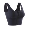thumbnail image 3 of facefd Womens Front Zip Sport Bra Comfy Padded Shapewear Stretch Crop Top Vest, 3 of 7