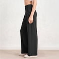 thumbnail image 5 of Stretchy High Waisted Pleated Yoga Pants For Women Wide Leg Loose Pull On Comfy Casual Work Pant, 5 of 7