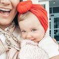 thumbnail image 5 of SPRING PARK Baby Girl Boy Cute Solid Color Donuts Turban Knot Headdress Headwear Wrap Hat Wrinkle Cap, 5 of 7