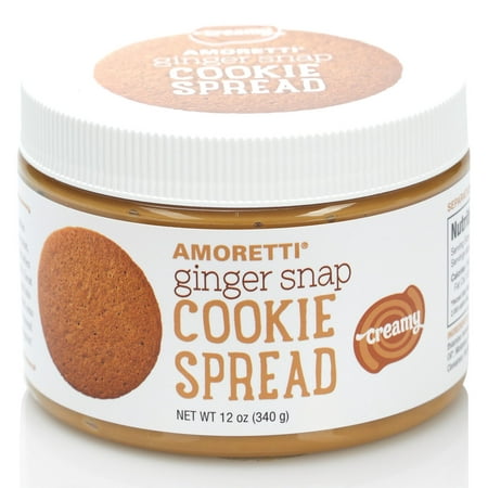 Amoretti Natural Creamy Ginger Snap Cookie Spread, 12