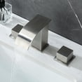 thumbnail image 6 of Waterfall Bathroom Faucet Brushed Nickel - Widespread 2 Handle 8 Inch 3 Hole Bathroom Sink Faucet, Basin Faucet Mixer Taps with cUPC Faucet Supply Line Hoses for Bathroom Restroom Vanity Lavatory, 6 of 9
