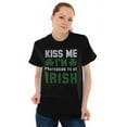 thumbnail image 3 of Funny Kiss Me I'm Irish St Patricks Men's Graphic T Shirt Tees Brisco Brands S, 3 of 5