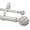 Weathered White, variant on 1-Inch Diameter Double Curtain Rod Set, 28–48 Inch Adjustable, Artichoke Finials, Weathered White