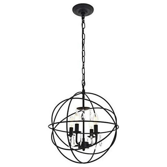 Wallace 4 light Matte Black Pendant