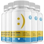(5 Pack) SRS Stress Reduction Supplement - Dietary Supplement for Focus, Memory, Clarity, & Energy - Advanced Cognitive Support Formula for Maximum Strength - 300 Capsules