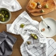 thumbnail image 2 of Martha Stewart Modern Waffle Kitchen Towel Set 6-Pack, Grey, 16"x28", 2 of 10