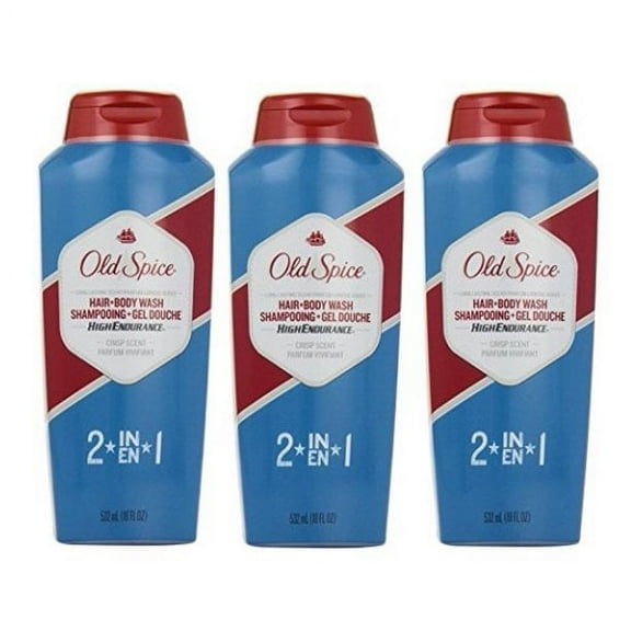 Old Spice Body Wash Hi Endrurance  Hair 18Oz, 3-Pack