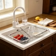 thumbnail image 4 of VQPeo Expandable Over the Sink Colander – Adjustable Stainless Steel Sink Strainer Basket for Washing Fruits, Vegetables, and Draining Pasta, 4 of 5