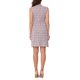 thumbnail image 3 of Vestido de tweed para mujer, elegante vestido de cuadros sin mangas, vestido mini de primavera y verano, casual de negocios, color rosa y blanco, 3 of 6