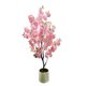 thumbnail image 1 of QinaQin Árbol artificial alto de flor de cerezo rosa, planta decorativa con flores de seda para interior o exterior, ideal para hogar, oficina, boda, fiesta u hotel, 1 of 9
