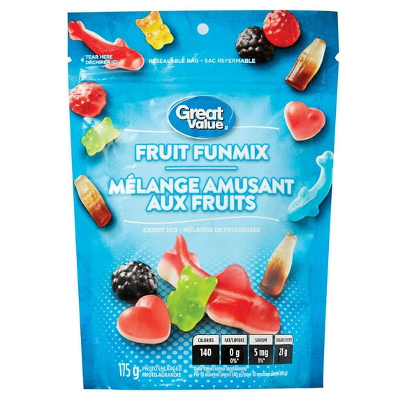 Mélange de friandises Mélange amusant aux fruits de Great Value 175 g