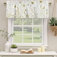 thumbnail image 2 of 2 Pack Valances for Window, Yellow Spring Floral Short Curtains for Kitchen Bedroom Living Room, Summer Flowers Botanical Elegant Rod Pocket Small Window Treatment Valance Drapes 60 x 18 Inch, 2 of 8