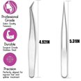 thumbnail image 2 of 2 Pieces Lash Tweezers, Eyelash Extension Tweezers for Eyelash Extensions, Stainless Steel Straight and Curved Tips Eyelash Tweezers for Lash Extensions Isolation Fanning Applicator, 2 of 6