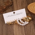 thumbnail image 4 of Conjunto de 5 pendientes, pendientes de mariposa retro en forma de serpiente, pendientes personalizados, pendientes geométricos combinados joyas de pareja regalo de San Valentín, 4 of 5
