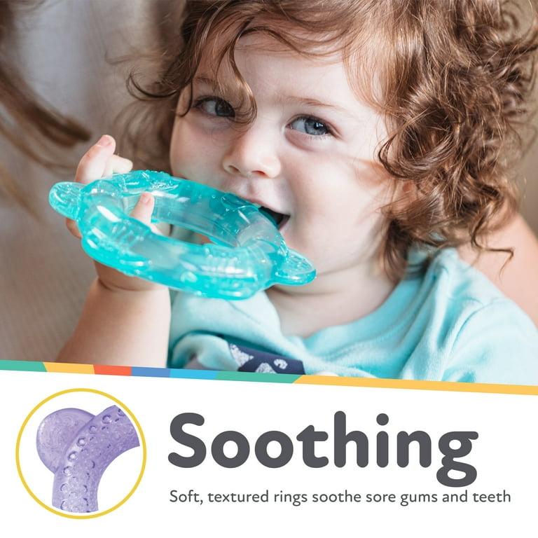 Nuby IcyBite Teether Tower with Gel Filled Rings - Main Image