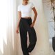 thumbnail image 4 of Guardurnaity Wayren - Pantalones de chándal con parte inferior cerrada para mujer con bolsillos, pantalones de entrenamiento de cintura alta, Prendas para la parte inferior del cuerpo  Negro Grueso, 4 of 6