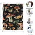 thumbnail image 4 of Red Mushroom Butterfly Black Pattern Blanket,Comfortable Soft Flannel Throw Blanket,All Season,Warm Lightweight Blankets for Sofa Bed Couch Living Room Chair,30"x40", 4 of 4