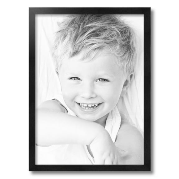 ArtToFrames 16x22 inch Black Picture Frame, Black 16" x 22" Wood Poster Frame (WOM-5141) 1234