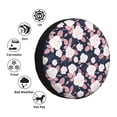 thumbnail image 4 of Zufioo Leaves Flower Print Car Tire Dust Cover, Adjustable Tire Protector Cover Anti-UV, Car Accessories for Trucks, SUVs, Vans-17 inch, 4 of 6