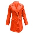 thumbnail image 2 of Women's Blazer Jackets Double Breasted Long Sleeve V Neck Lapel Bodycon Cardigans Business Casual Outerwear Coats, 2 of 4