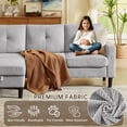 thumbnail image 4 of Soscana Sectional Sofa Set with Storage Ottoman and Accent Chair,Living Room 3 Seat L Shaped Couch and Single Chair Armchair,Living Room Furniture Set for Home Apartment Office Studio, 4 of 7