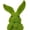 Green, variant on Flocking Bunnies Head Figurine Faux Moss Rabbits Sculpture for Tabletop Shelf Display and Easters Holiday Garden Decors