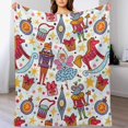 thumbnail image 2 of Christmas Nutcracker Tree Horse Flannel Fleece Throw Blanket Winter Xmas 50x60 Inches Soft Blanket for Couch,Cozy,Warm,Lightweight, 2 of 6