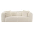 thumbnail image 2 of Tarra Fluffy Oversized Cream Corduroy Modular Loveseat, 2 of 4