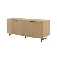 thumbnail image 3 of Pemberly Row 69" Scandinavian 4 Door Wood Sideboard - Oak / Black, 3 of 10