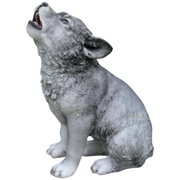 Hi-Line Gift Ltd Howling Wolf Pup Statue