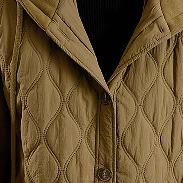 Clearance Women s Loose Casual Hooded Diamond Checkered Warm Cotton Jacket Sales Online Shopping Two Day Deals 33 Walmart