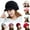 Black, variant on Fashion Women Winter Flat Brim Beanie Hat Warm Knitted Slouchy Wool Hat Cap with Visor