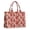 Red Christmas Patchwork, variant on Large Capacity Tote Bag,Red Christmas Deer and Snowflake Pattern Handbag Fashion Luxury Tote Bag,15.7"x13"x 5.1" Inches,Laptop Compatible