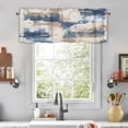 thumbnail image 6 of Graffiti Oil Painting Blue and Brown Curtain Valance for Windows Abstract Art Rod Pocket Window Treatments 1 Panel Short Curtains for Kitchen Windows Bathroom Bedroom,54 x 18 Inch, 6 of 6