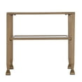 Jumpluff Gold Metal and Glass Bunching Cocktail Table, Transitional, Soft Gold