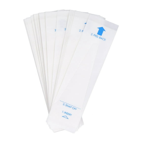 Juego de 50 fundas desechables para sonda de termómetro, de 9,5 x 2,5 cm, de película de PE, precisas y fiables.