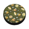 thumbnail image 3 of XMXY Green Daisies Bees Spare Tire Cover, Universal Waterproof Cover for Jeep RV Tire Wheel Protection, 14 inch, 3 of 8