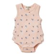 thumbnail image 1 of Wilson+Frenchy Organic Rib Ruffle Bodysuit - Little Flower (3-6 Months, 6-8 Kg), 1 of 5