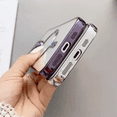 thumbnail image 2 of Funda blanda magnética chapada a la moda Magsafe para iPhone 16 15 14 Plus 13 12 11 Pro Max funda de carga inalámbrica con Protector de lente, 2 of 5