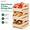 Natural, variant on Wood Potato Onion Storage Bins, Set of 3 Stackable Wooden Produce Baskets for Kitchen Pantry Organization, Fruit and Vegetable Storage Crates with Hidden Handles
