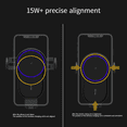 thumbnail image 3 of Rush 15W Automatic Clamping Car Phone Holder Wireless Charging-Cool Black [Air Outlet Wireless Charging] (One Set) S624, 3 of 5
