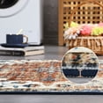 thumbnail image 4 of Garvee Boho Area Rug 8x10ft Vintage Persian Floral Distressed Rug, Non-Slip Low Pile Oriental Carpet for Living Room Bedroom, Orange, 4 of 9