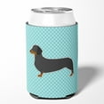 thumbnail image 2 of Carolines Treasures BB3682CC Dachshund Checkerboard Blue Can or Bottle Hugger, 2 of 5