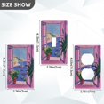 thumbnail image 7 of Yayeee Duplex Wall Plate 1-Gang 4.5"x2.7" Home Receptacle Light Switch Decorative Outlet Cover, Purple Window Scene, 7 of 7