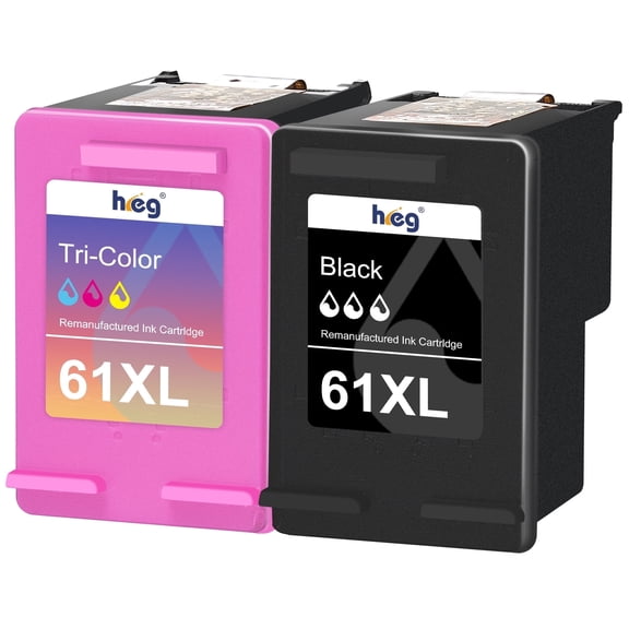 61XL 61 Ink Cartridge combo pack Compatible For 61 61xl ink cartridges Envy /OfficeJet Series Printers (2 Pack)
