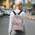 thumbnail image 7 of FORMRS Mini Backpack Purse for Women Quilted Travel Daypack Casual Shoulder Bag, Art Pattern, 7 of 7